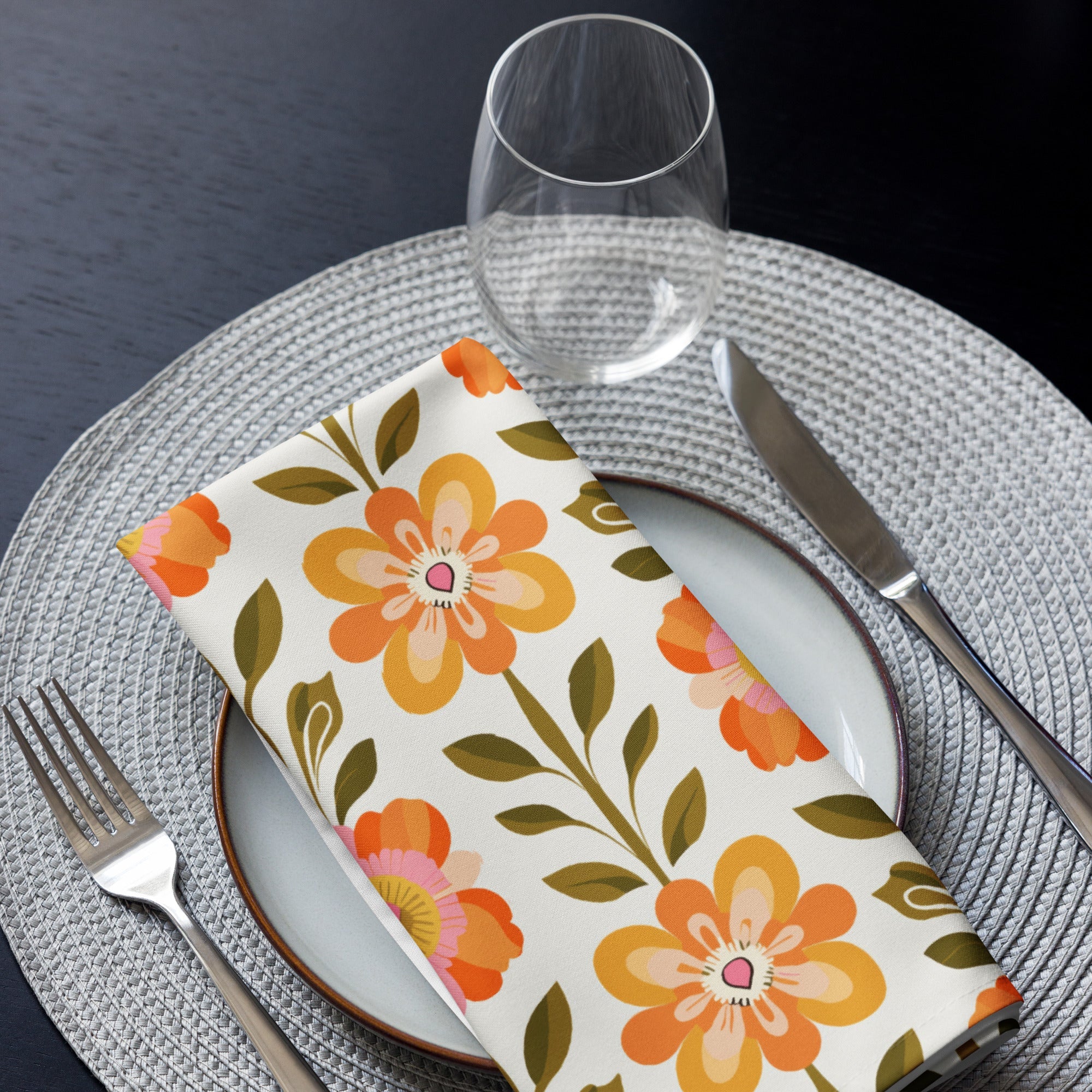 Kate McEnroe New York Scandinavian Modern Danish Floral Napkins Set of 4Napkins7460598_17399