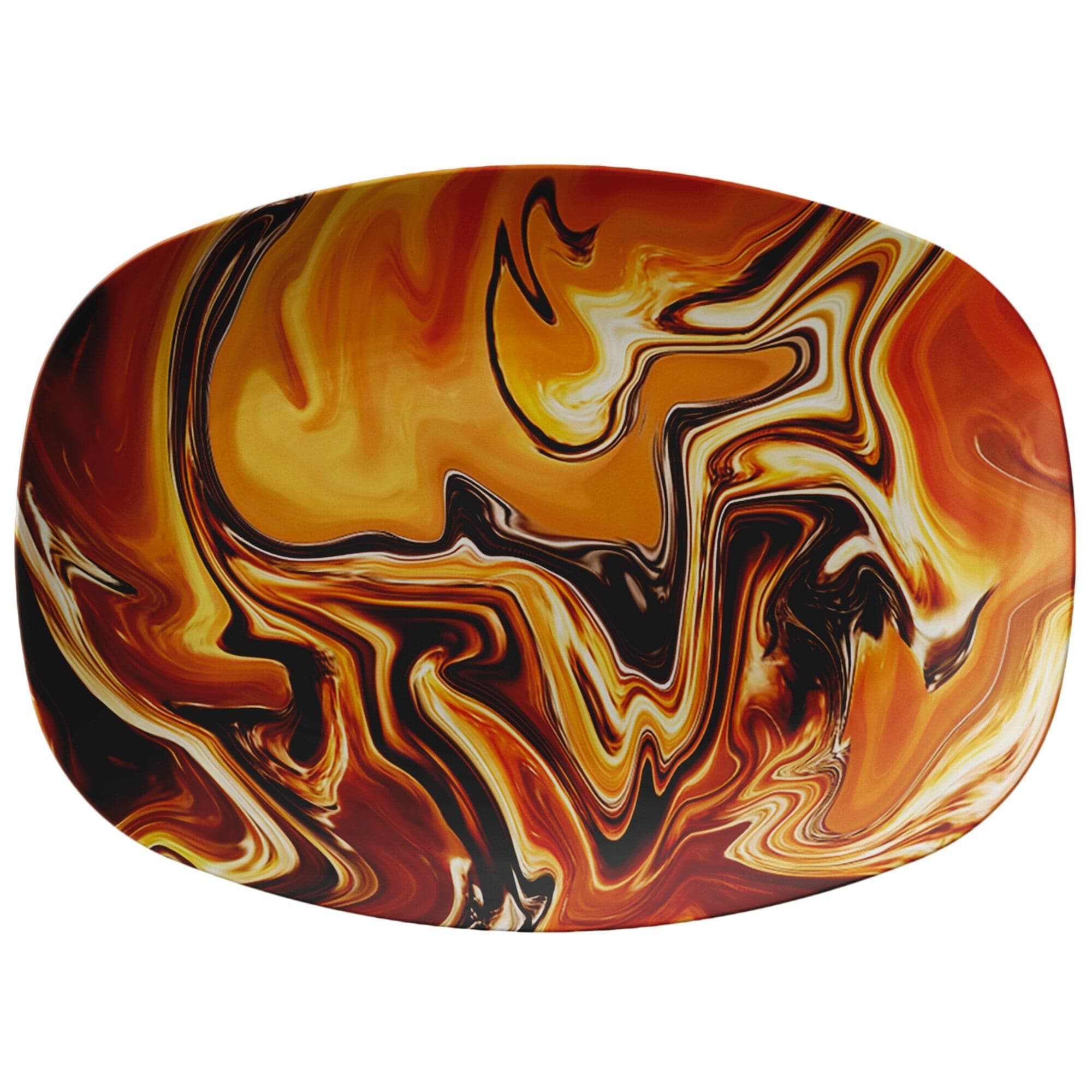 Kate McEnroe New York Serving Platter in Exotic Liquid Gold Marble PrintServing Platters9727