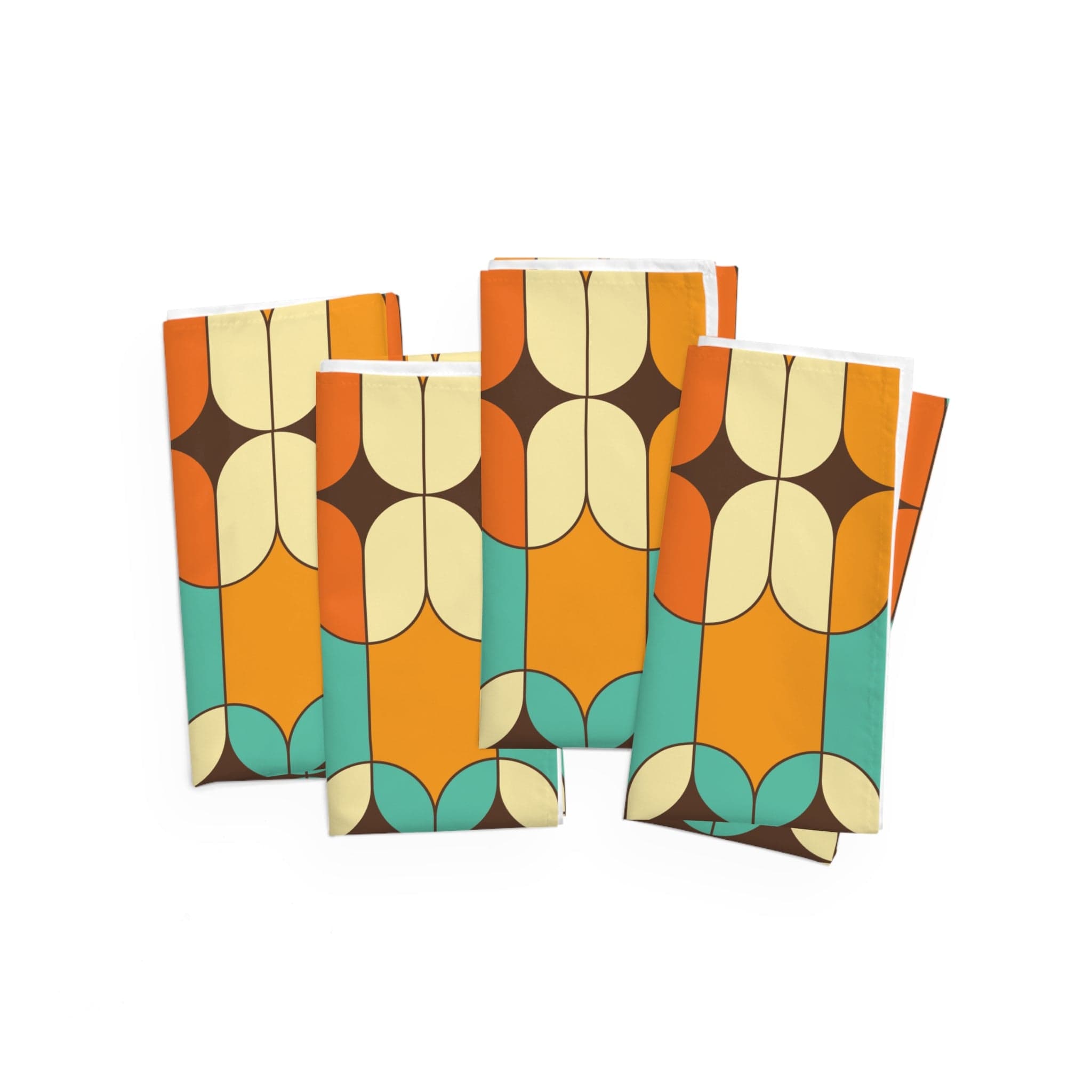 Kate McEnroe New York Set of 4 Retro Groovy 50s Mid Mod Aesthetic Cloth Dinner NapkinsNapkins10985056941834231911