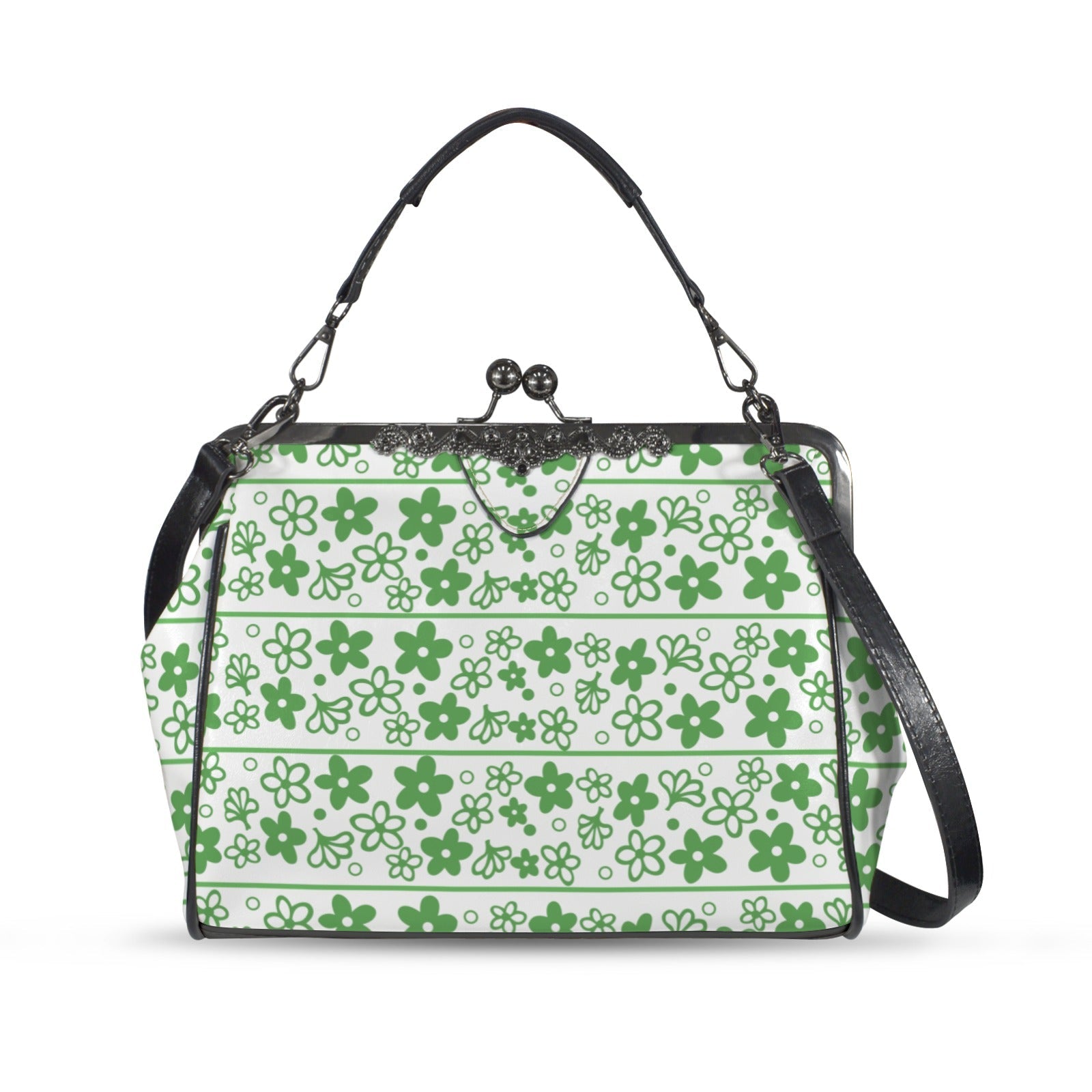 Kate McEnroe New York Spring Blossom Pyrex Kisslock Handbag Mid Century Modern PurseCrossbody BagsD3275440