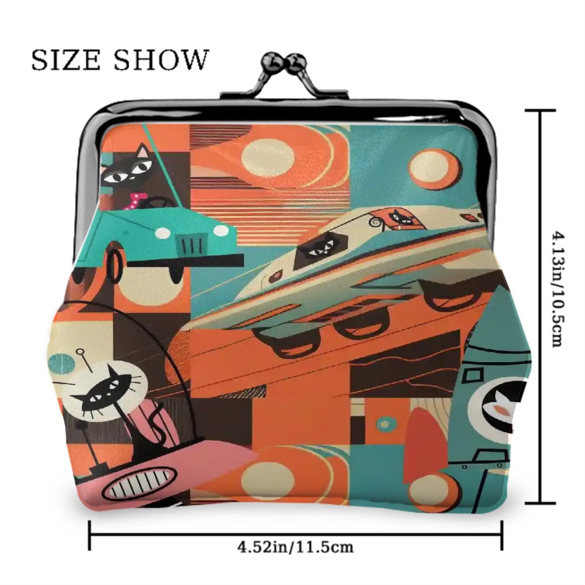 Kate McEnroe New York Sputnik Atomic Kitsch Cat Coin Purse, Mid Century Modern Space Age WalletCoin PursesNq8sqWsq9k