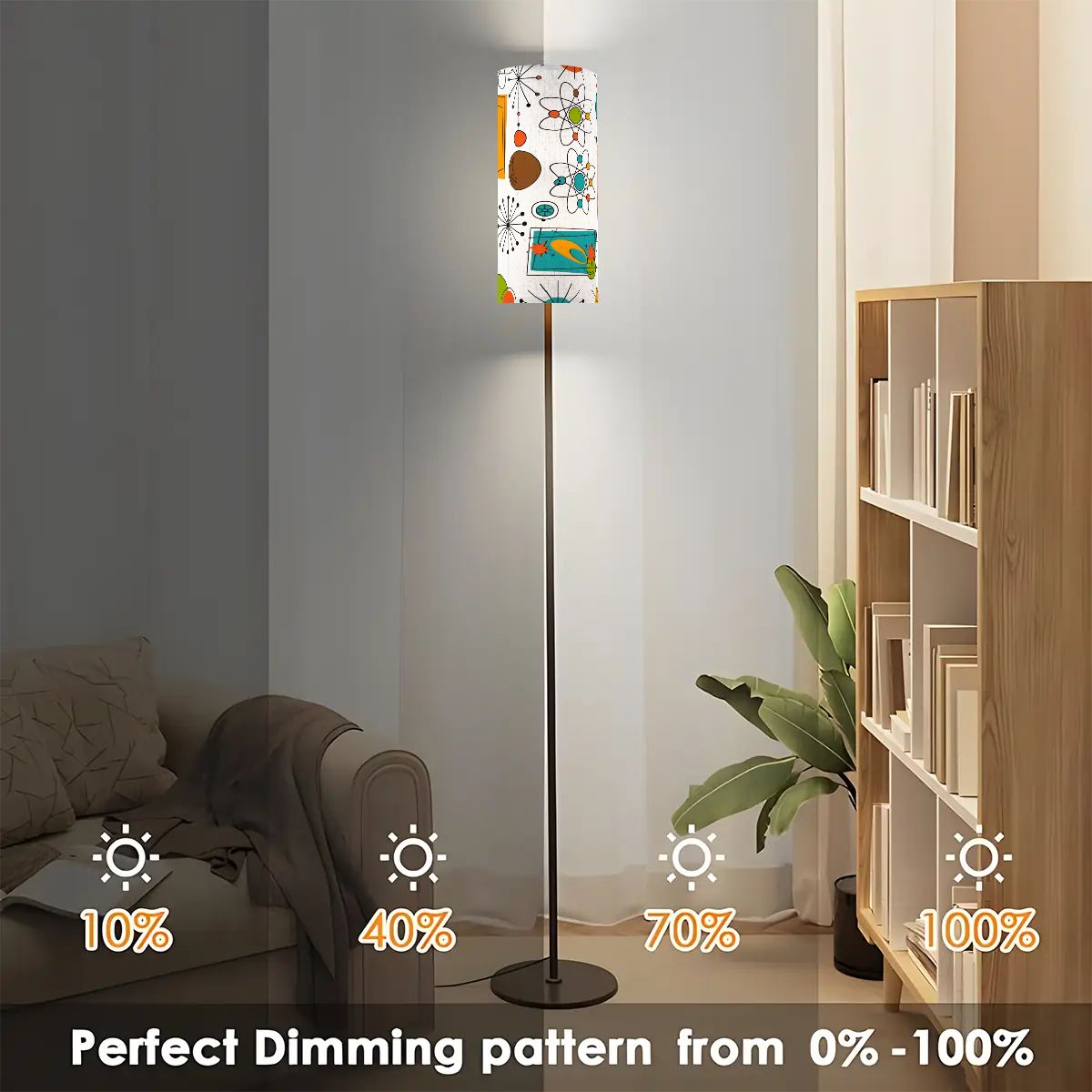 Kate McEnroe New York Sputnik Starburst MCM Tall Floor Lamp, Atomic Space Age Retro LightingFloor LampsCISzYHDWSR