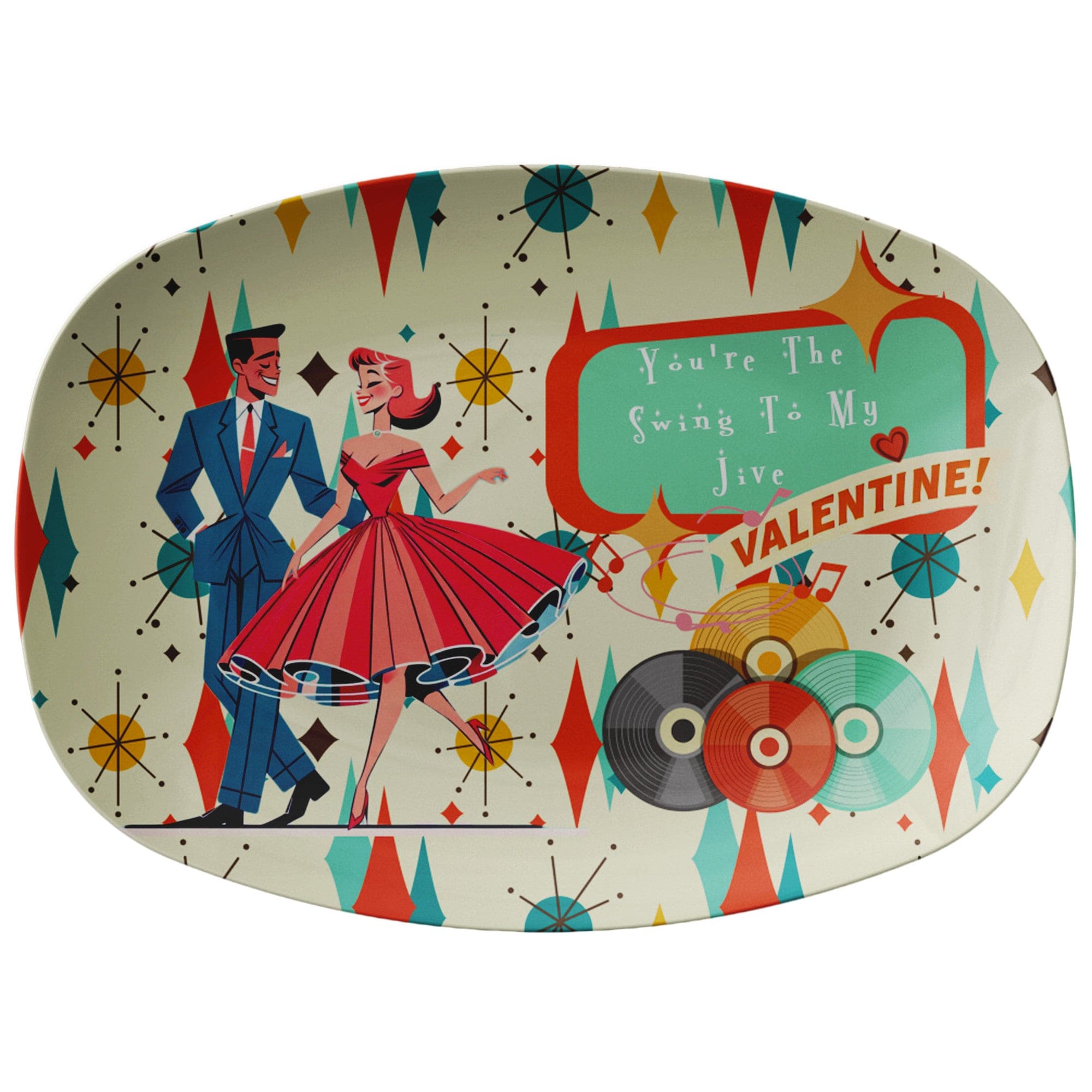 Kate McEnroe New York Swing Dance Retro Platter, Kitschy Valentine&