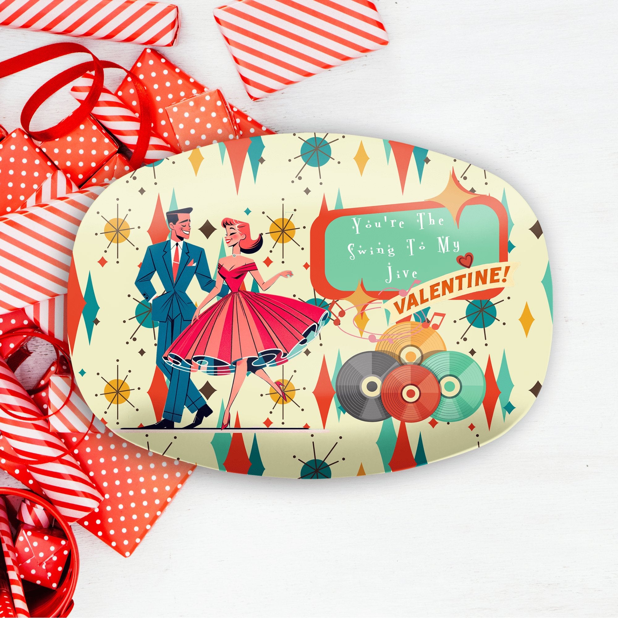 Kate McEnroe New York Swing Dance Retro Platter, Kitschy Valentine&