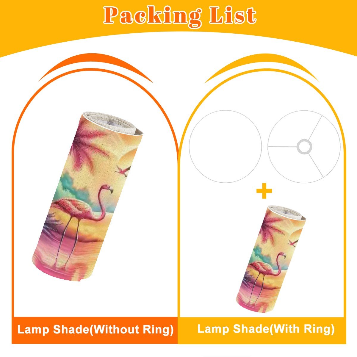 Kate McEnroe New York Tropical Flamingo Paradise Palm Tree Sunset Retro Drum LampshadeLamp ShadesRDpqo0sWc0