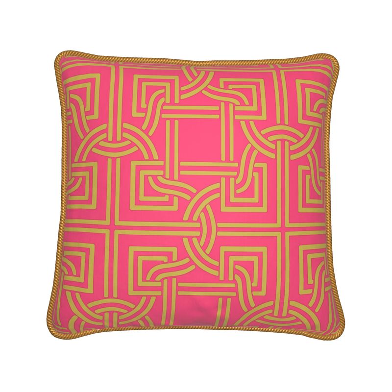 Kate McEnroe New York Versailles Geo Duck Feather Silk PillowSilk Pillows2340106