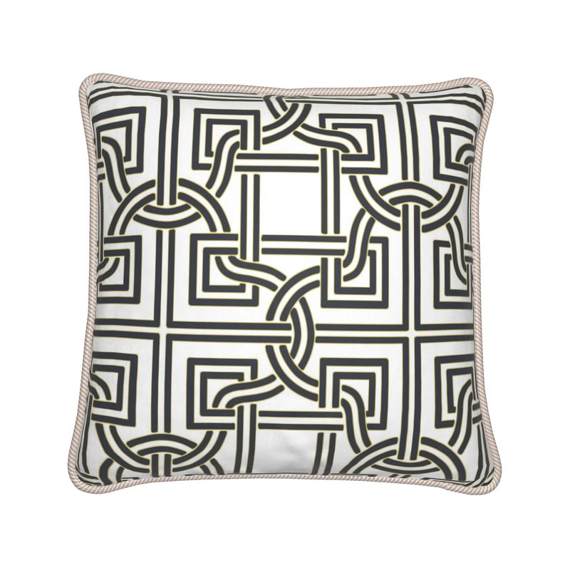 Kate McEnroe New York Versailles Geo Duck Feather Silk PillowSilk Pillows2340147