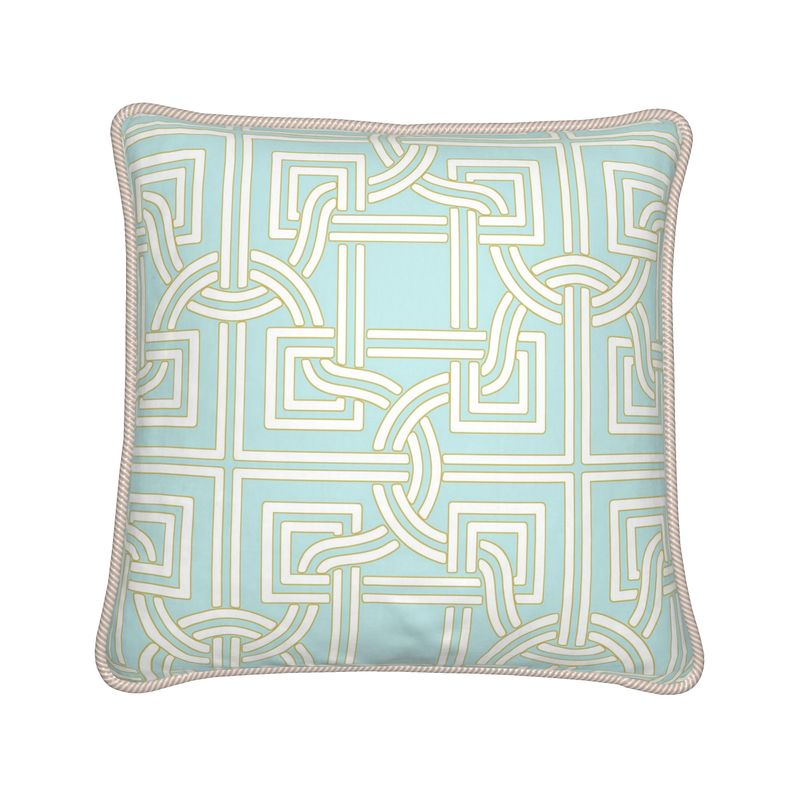 Kate McEnroe New York Versailles Geo Duck Feather Silk PillowSilk Pillows2340214
