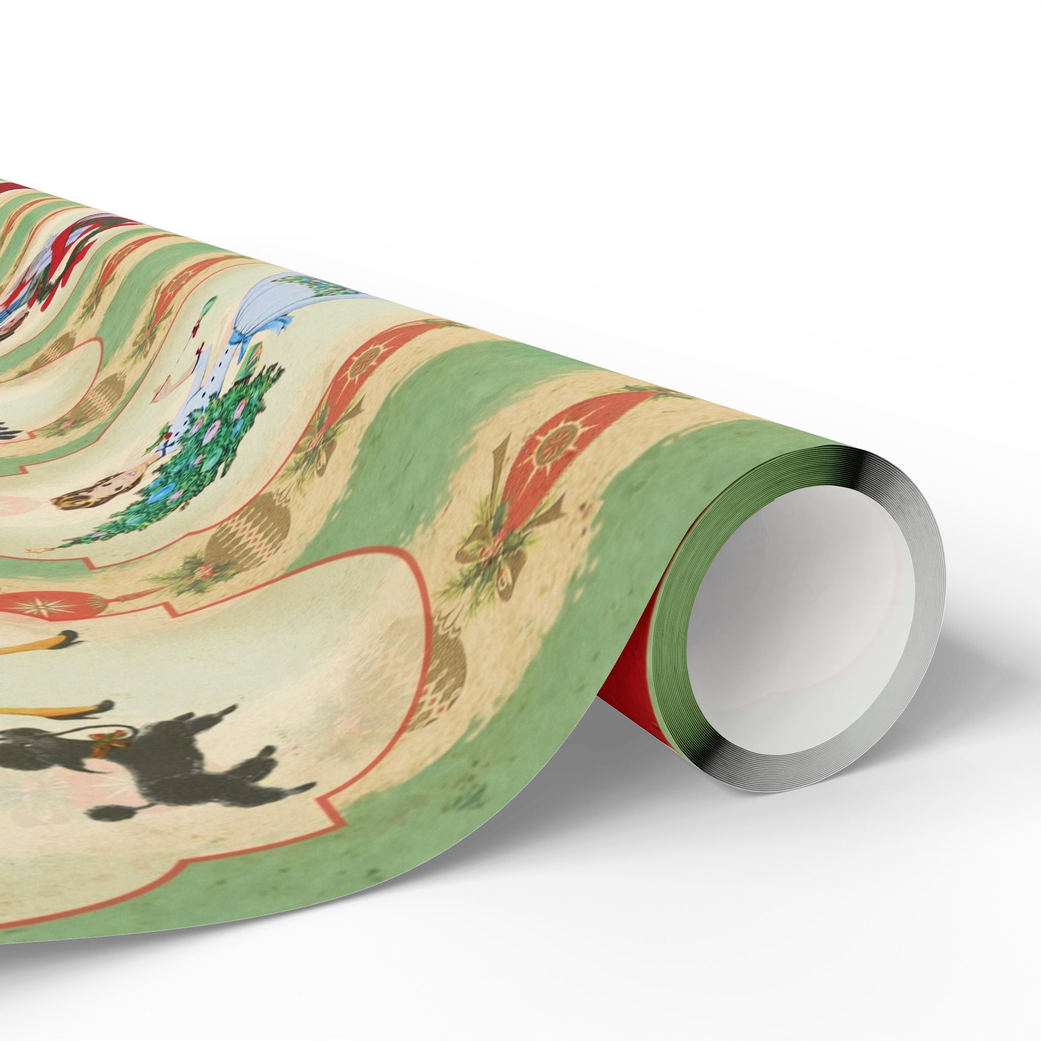 Kate McEnroe New York Vintage 1950s Christmas Wrapping Paper, Mid Century Modern Retro Green, Red, Women, Ladies, Housewives Holiday Gift WrapWrapping Paper24626131695276845642