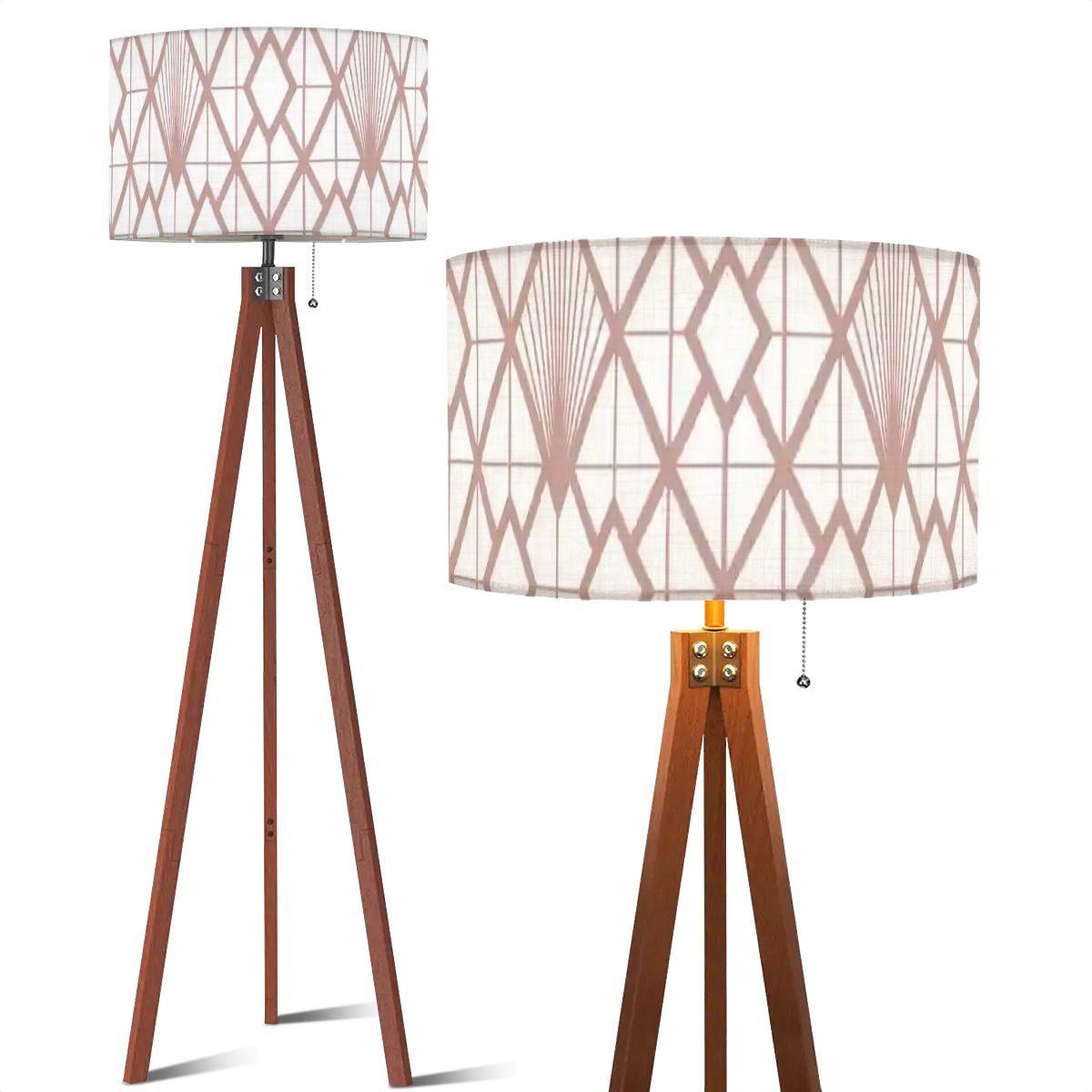 Kate McEnroe New York Vintage Art Deco Geometric 1920s Gatsby Tripod Floor LampTripod Floor Lamps7PhaVPOBtr