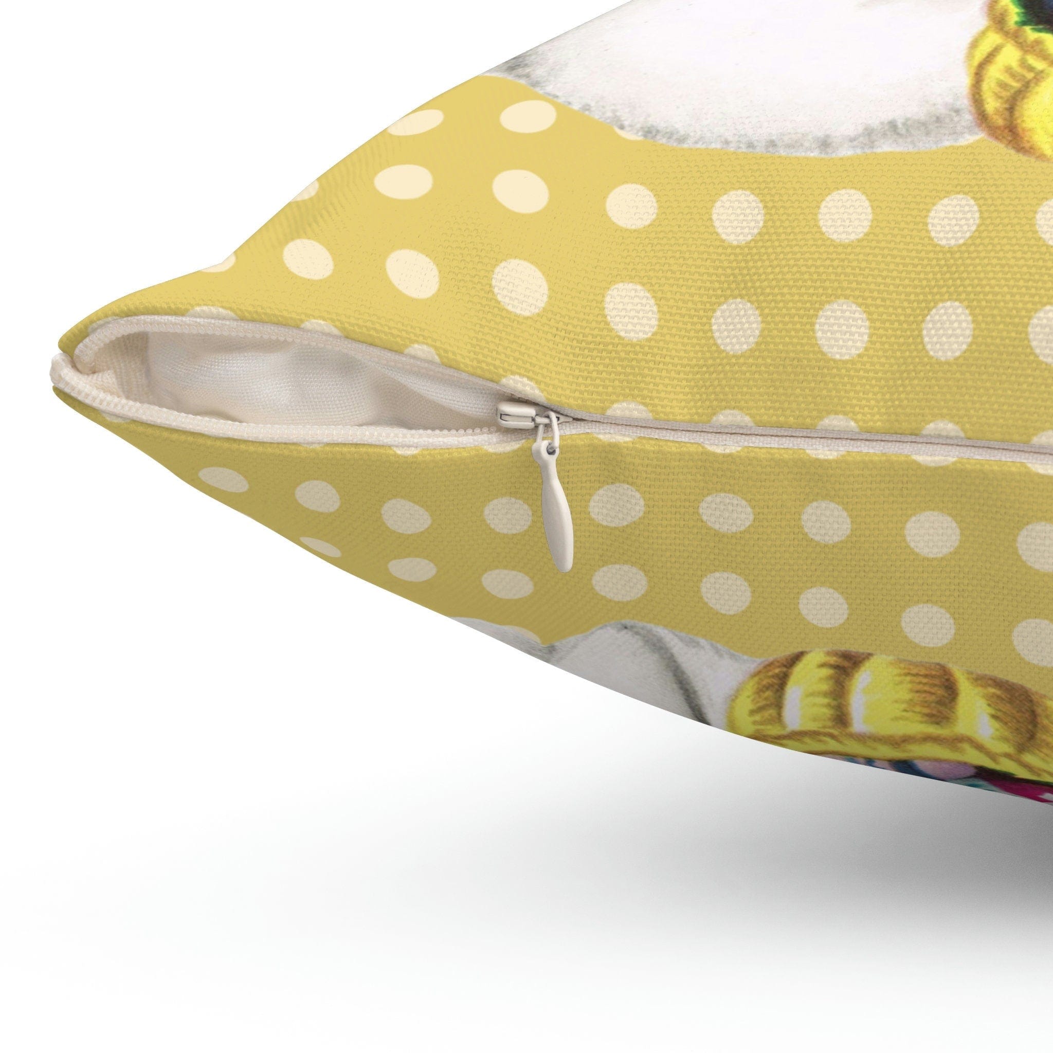 Kate McEnroe New York Vintage Bunny Rabbit Easter Card Inspired Throw Pillow CoverThrow Pillow Covers36596895694217694963