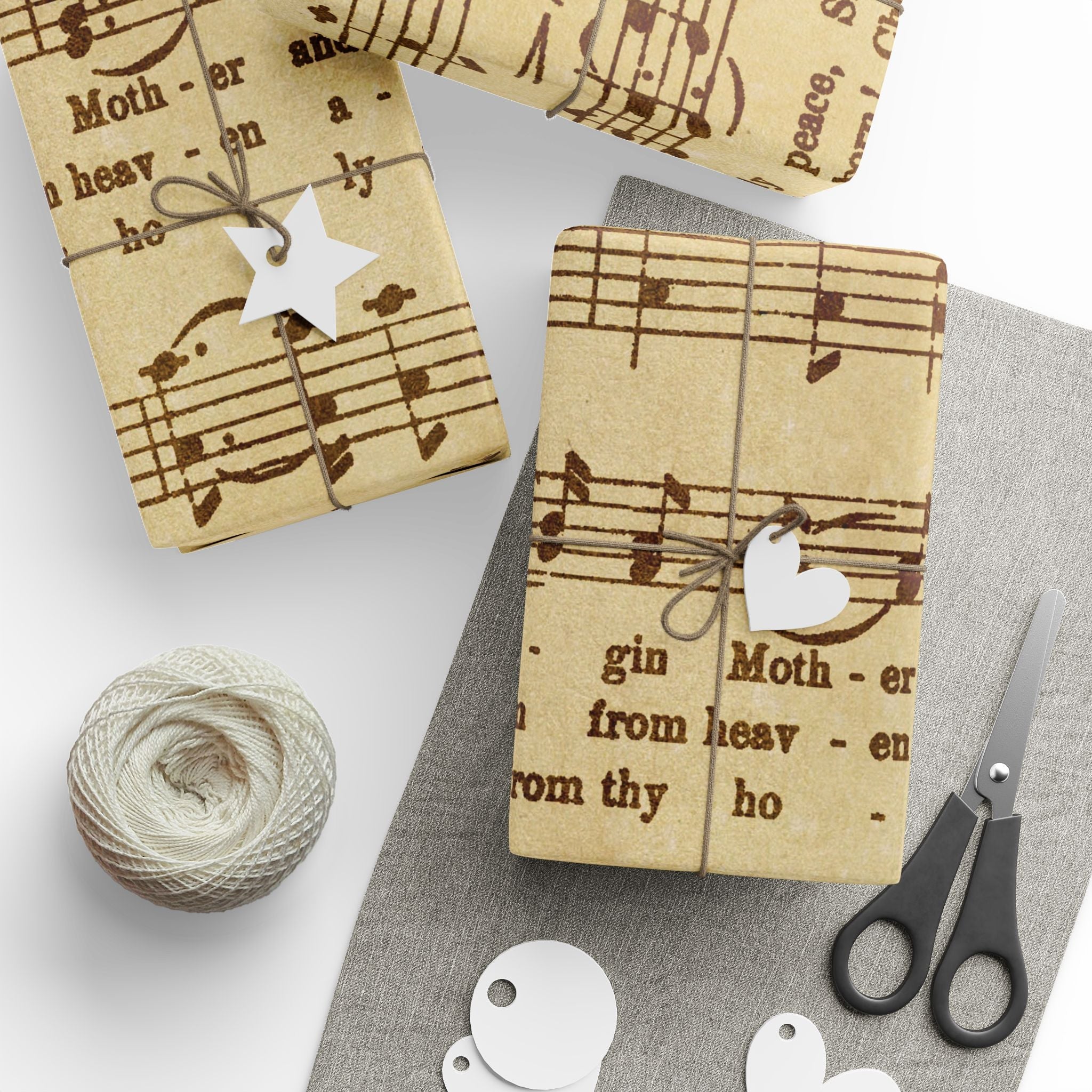 Kate McEnroe New York Vintage Christmas Carol Silent Night Sheet Music Gift WrapWrapping Paper21747624684077568112