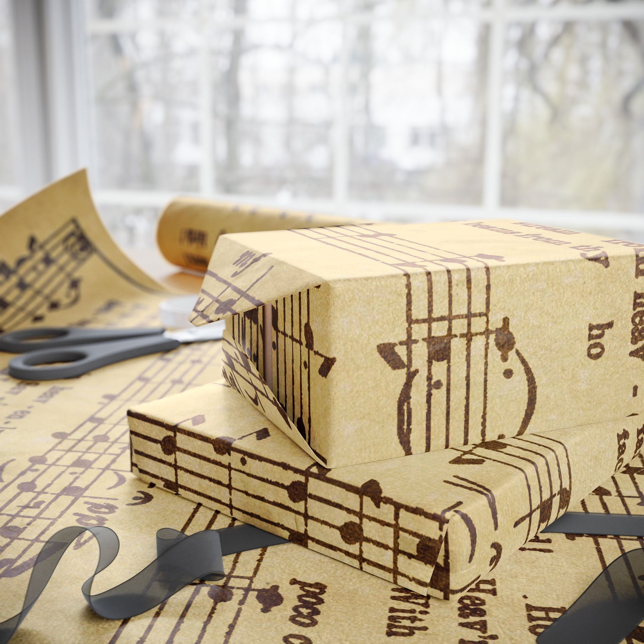 Kate McEnroe New York Vintage Christmas Carol Silent Night Sheet Music Gift WrapWrapping Paper21747624684077568112