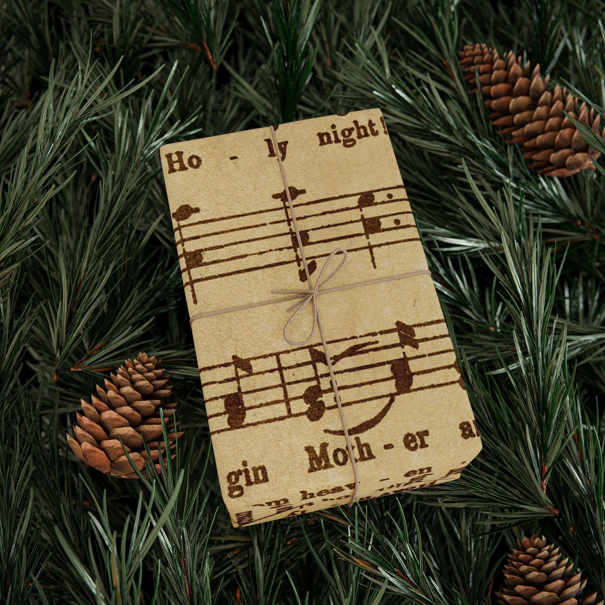 Kate McEnroe New York Vintage Christmas Carol Silent Night Sheet Music Gift WrapWrapping Paper21747624684077568112