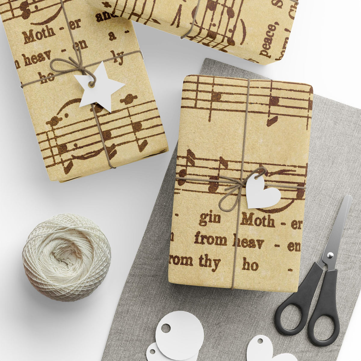 Kate McEnroe New York Vintage Christmas Carol Silent Night Sheet Music Gift WrapWrapping Paper21747624684077568112
