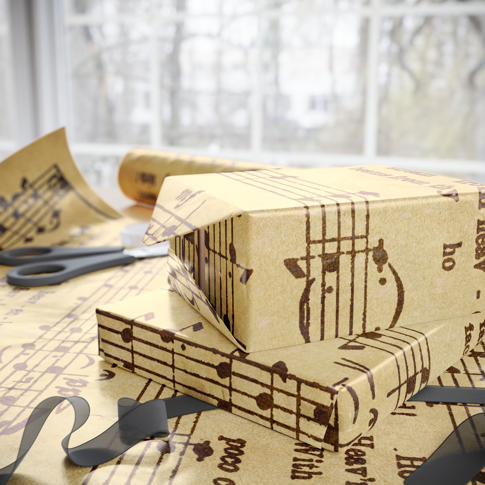 Kate McEnroe New York Vintage Christmas Carol Silent Night Sheet Music Gift WrapWrapping Paper21747624684077568112