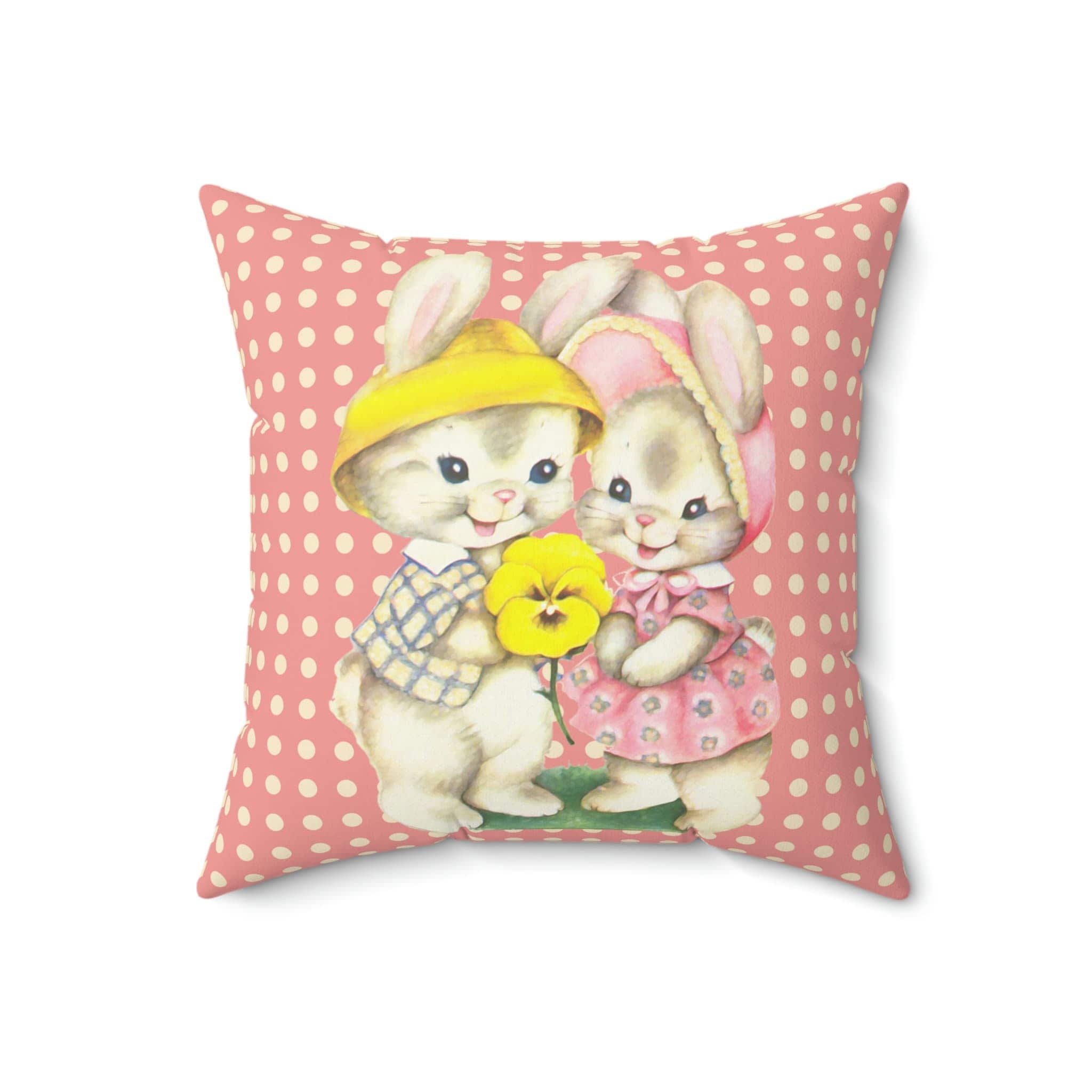 Kate McEnroe New York Vintage Easter Bunny Rabbits Throw Pillow CoverThrow Pillow Covers30440456839836924329