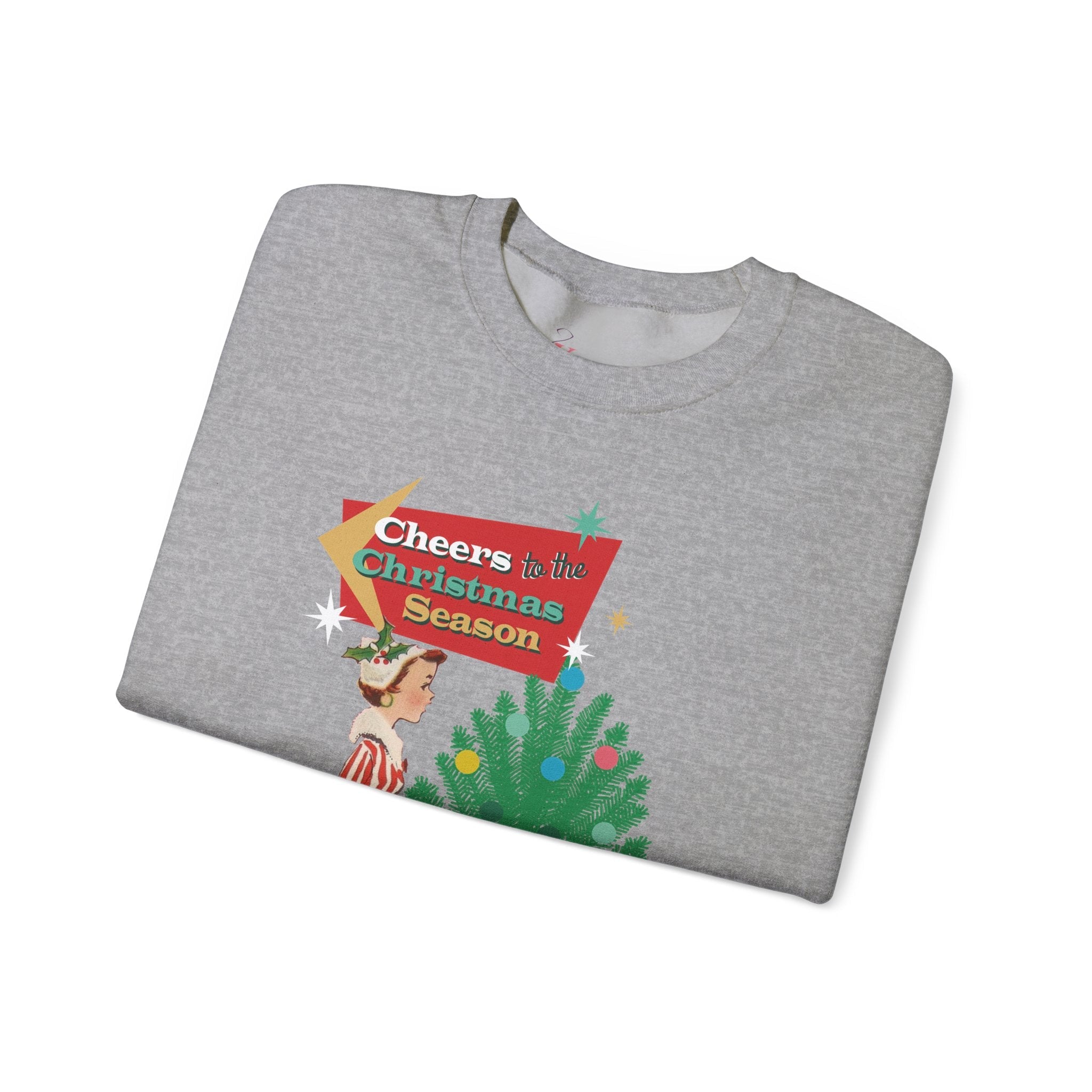 Kate McEnroe New York Vintage Holiday Cheer Sweatshirt, Retro 50s Kitsch Christmas PulloverSweatshirts33817042298769528194