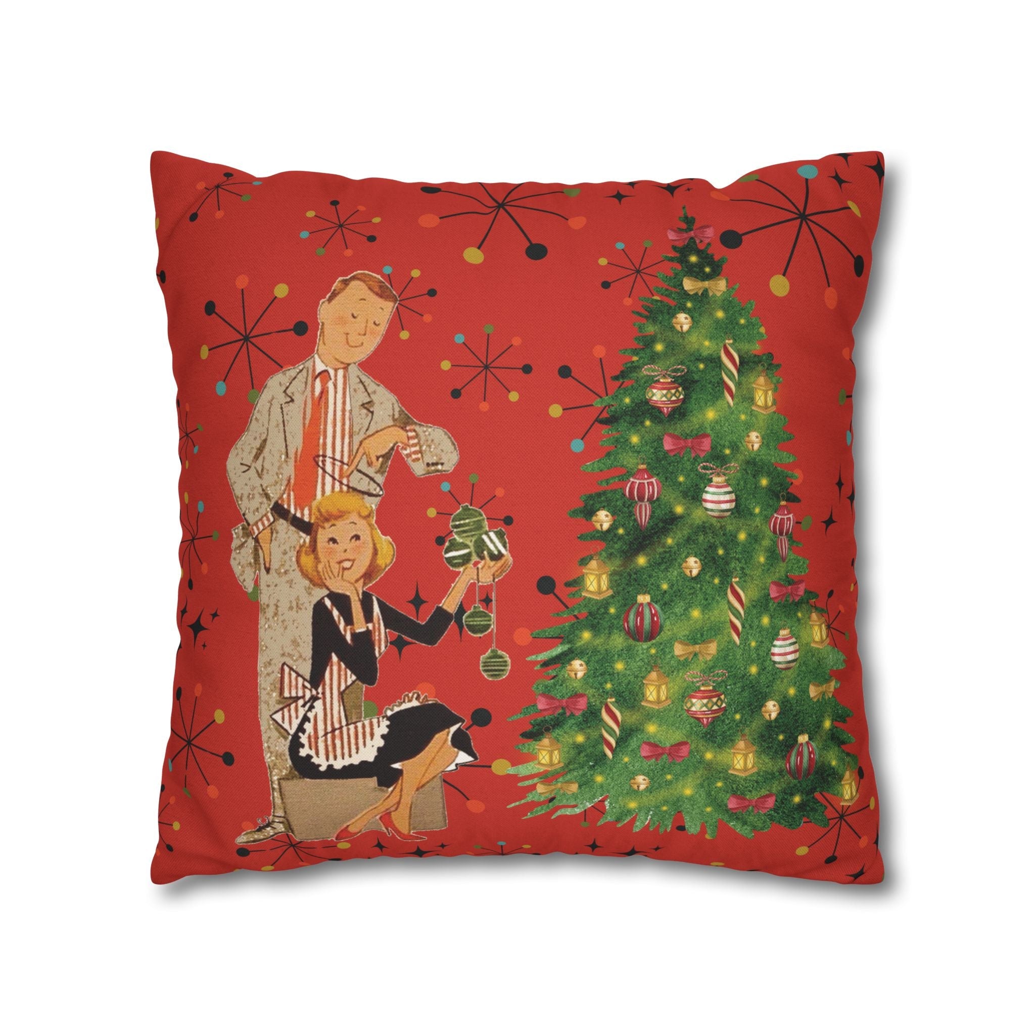 Kate McEnroe New York Vintage Kitsch Mid Century Modern Atomic Starburst Throw Pillow CoverThrow Pillow Covers33203480887168553960