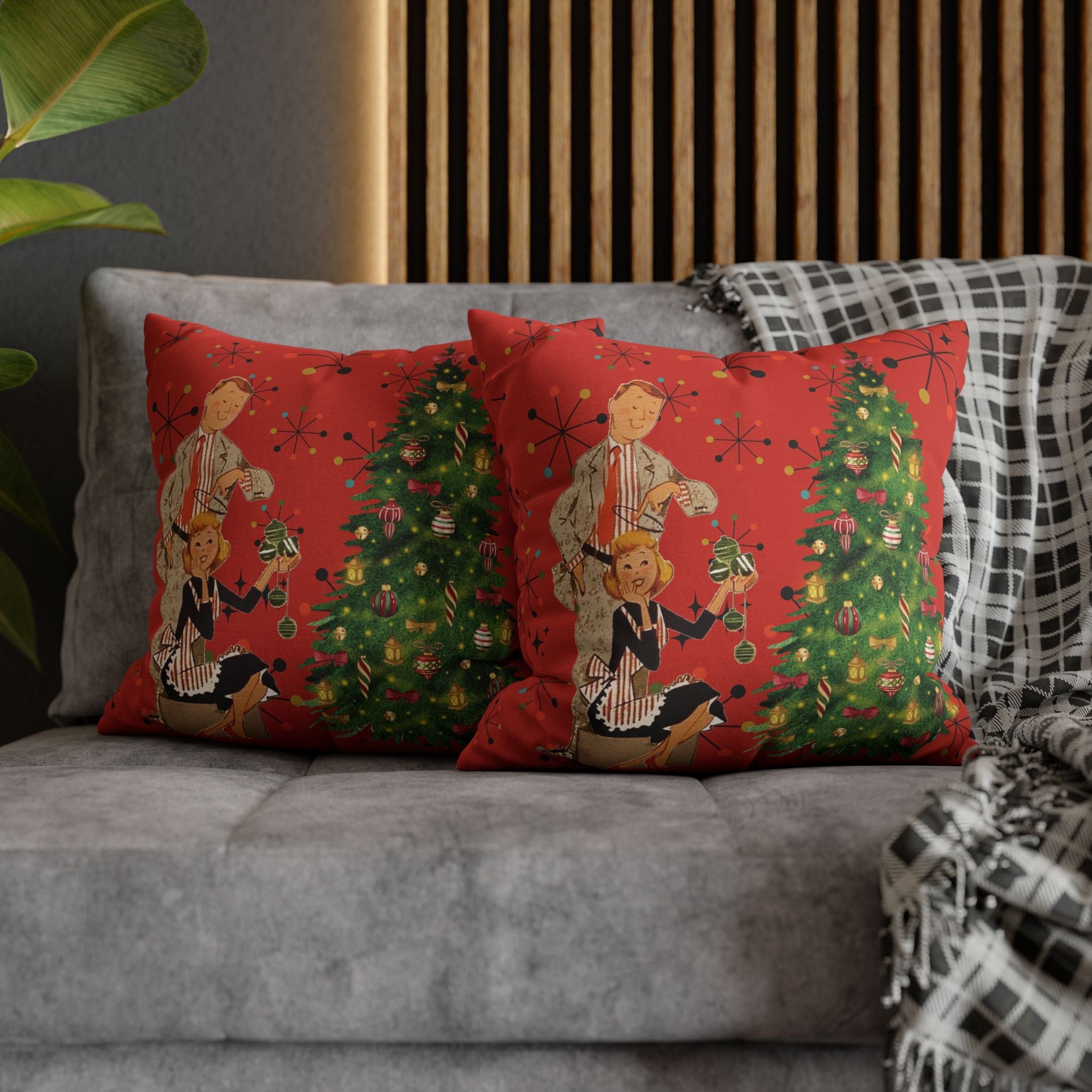 Kate McEnroe New York Vintage Kitsch Mid Century Modern Atomic Starburst Throw Pillow CoverThrow Pillow Covers33203480887168553960