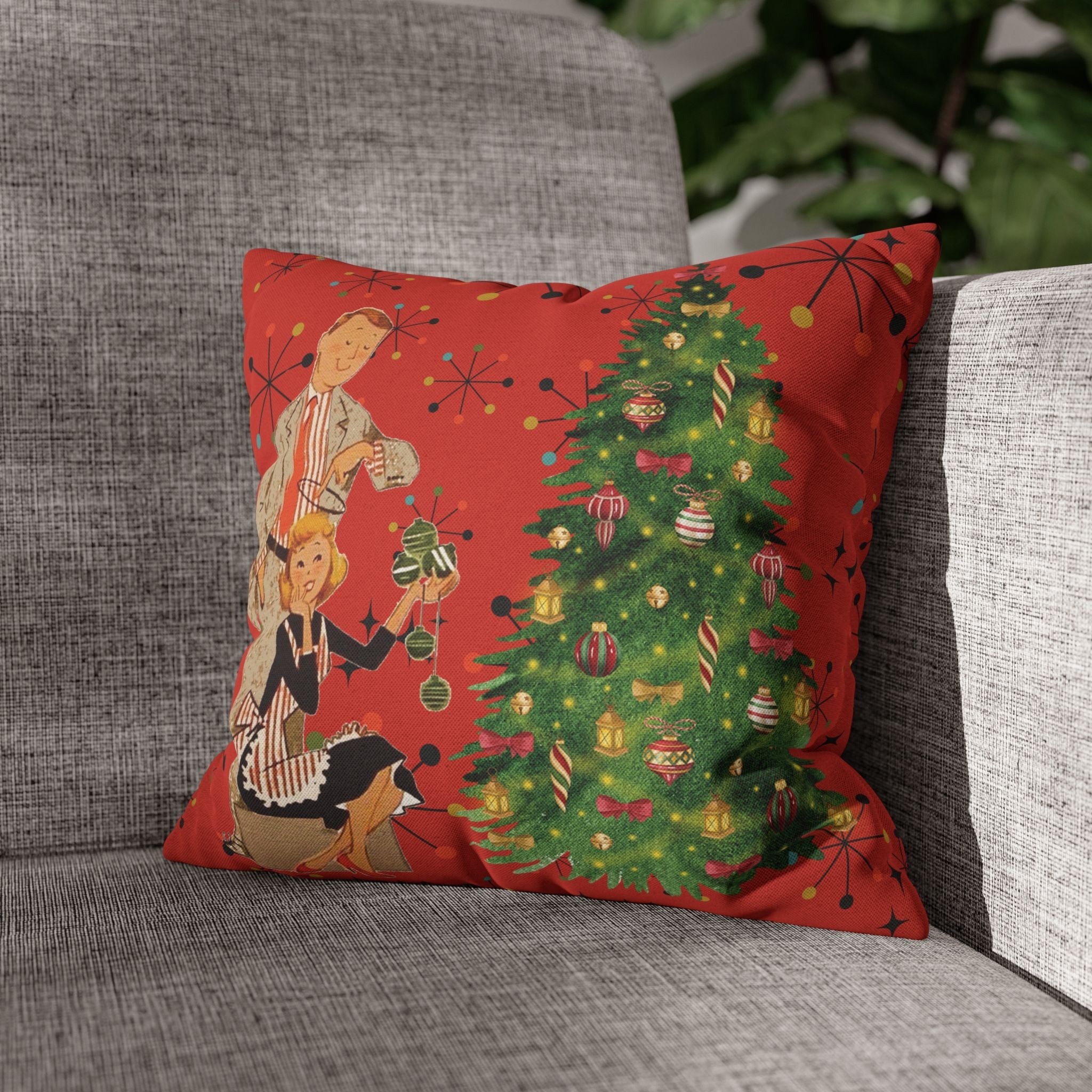 Kate McEnroe New York Vintage Kitsch Mid Century Modern Atomic Starburst Throw Pillow CoverThrow Pillow Covers33203480887168553960