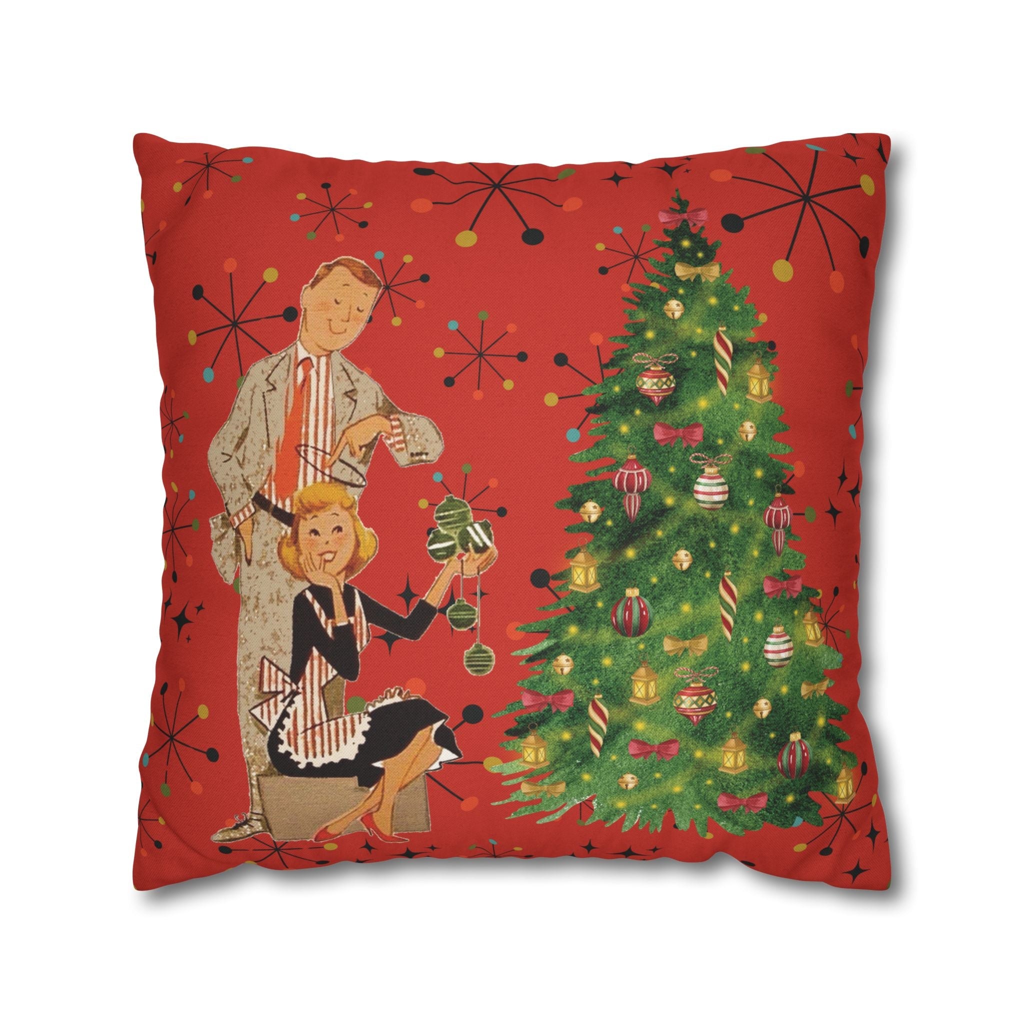 Kate McEnroe New York Vintage Kitsch Mid Century Modern Atomic Starburst Throw Pillow CoverThrow Pillow Covers33203480887168553960