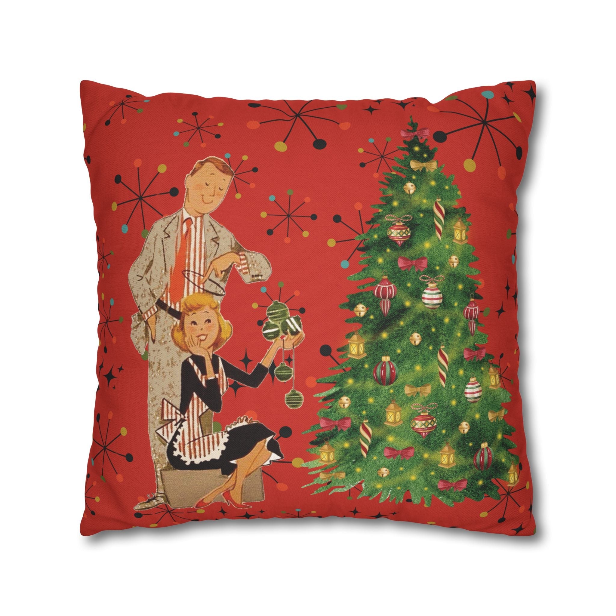 Kate McEnroe New York Vintage Kitsch Mid Century Modern Atomic Starburst Throw Pillow CoverThrow Pillow Covers33203480887168553960