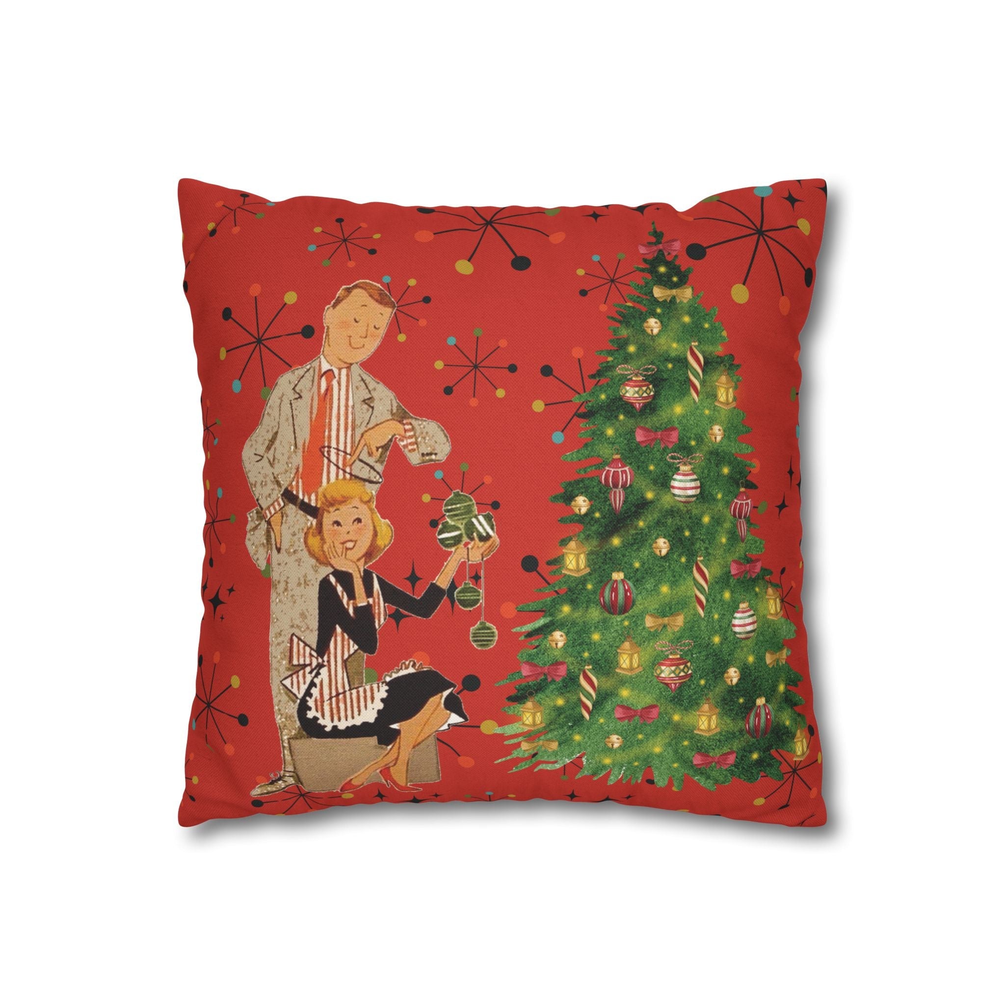 Kate McEnroe New York Vintage Kitsch Mid Century Modern Atomic Starburst Throw Pillow CoverThrow Pillow Covers33203480887168553960