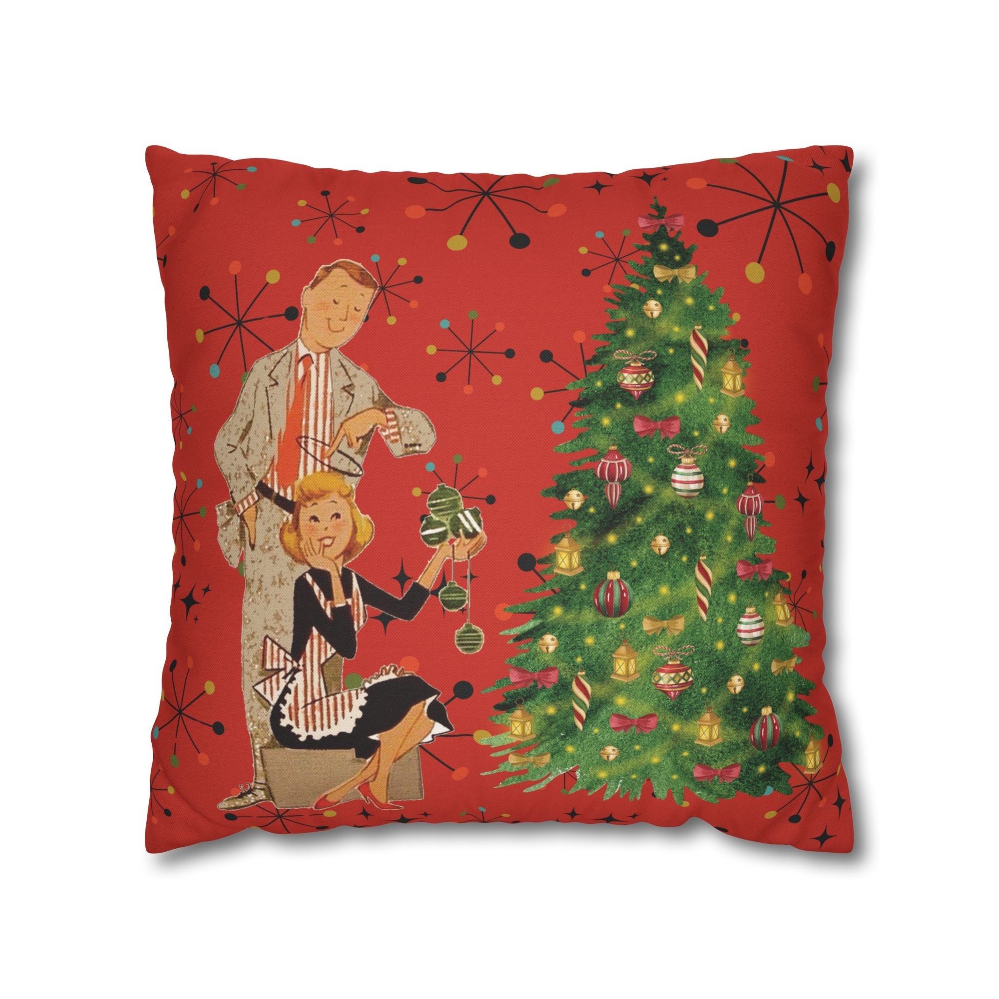 Kate McEnroe New York Vintage Kitsch Mid Century Modern Atomic Starburst Throw Pillow CoverThrow Pillow Covers58763850731199530288