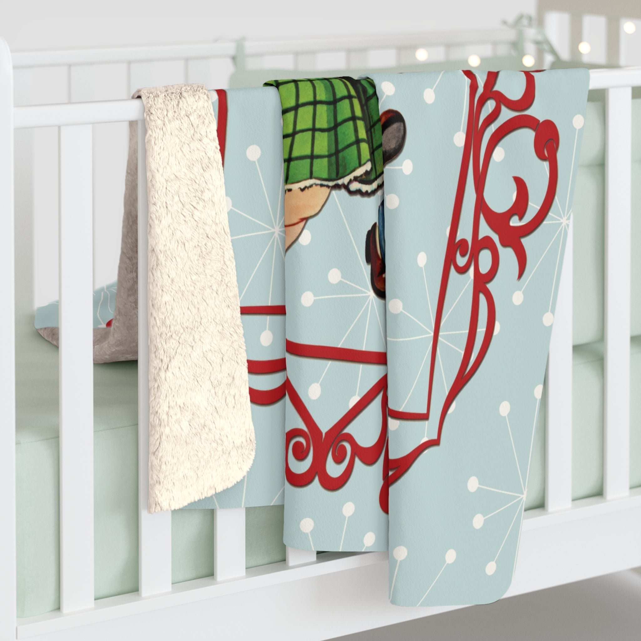 Kate McEnroe New York Vintage Kitsch Valentine Blanket, Mid Century Modern Dancing Boy Girl Retro Sherpa Fleece ThrowBlankets26751545671894066669