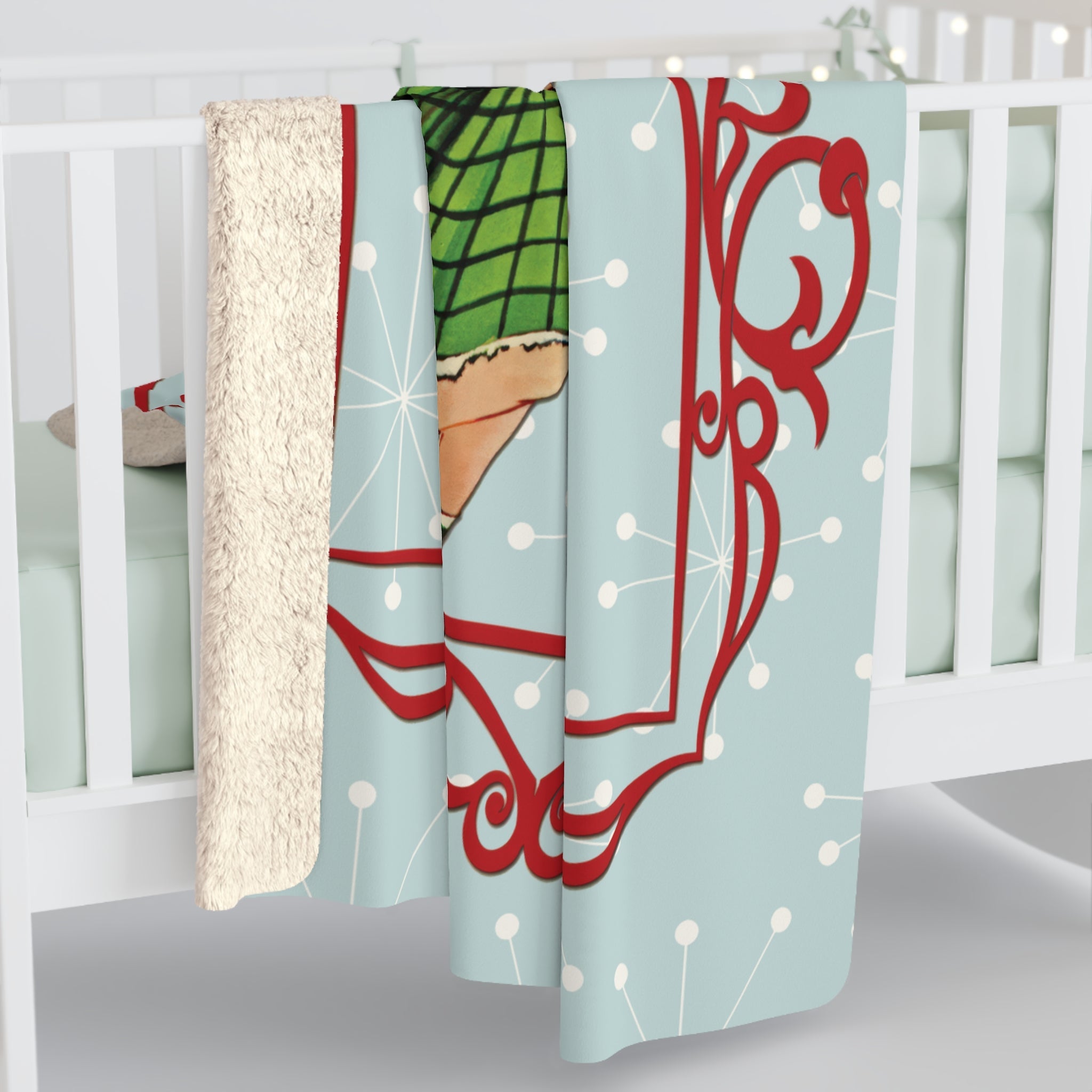 Kate McEnroe New York Vintage Kitsch Valentine Blanket, Mid Century Modern Dancing Boy Girl Retro Sherpa Fleece ThrowBlankets26751545671894066669