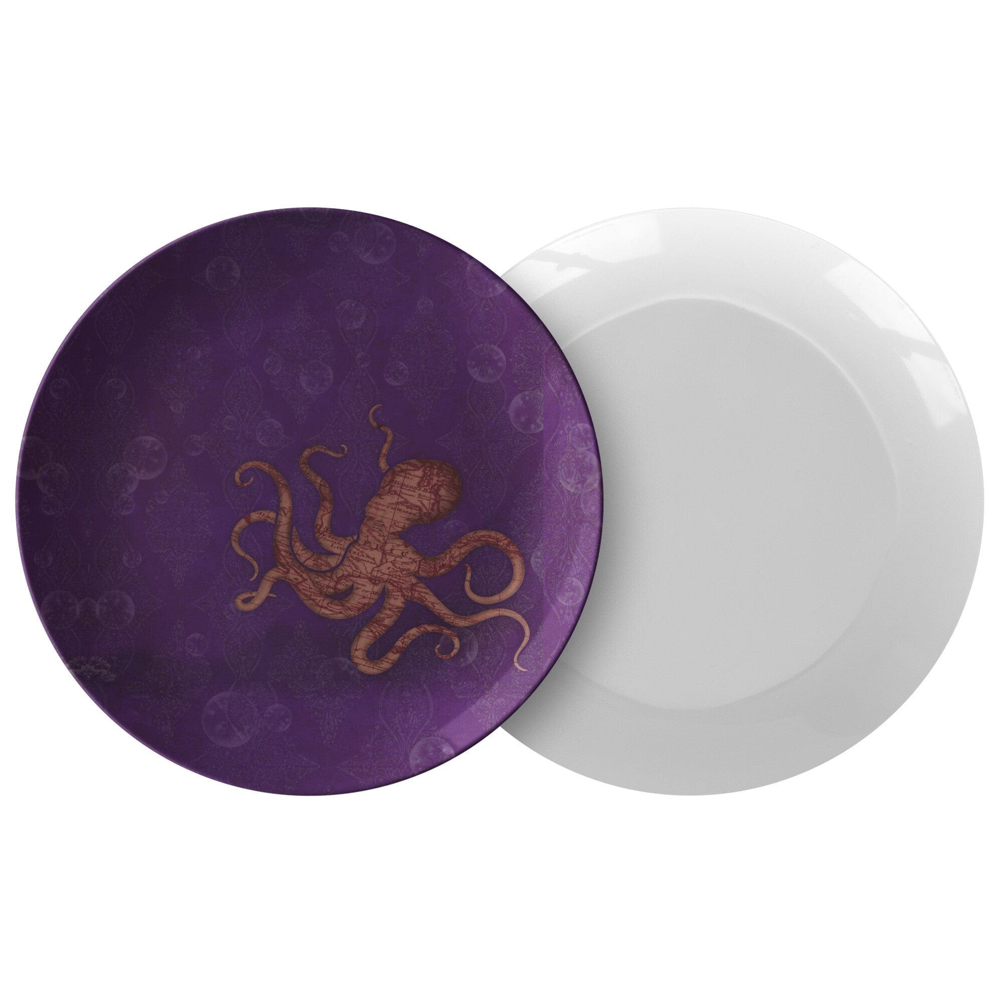 Kate McEnroe New York Vintage Octopus Halloween Decorative Dinner PlatePlatesP20 - VIN - OCT - 2S