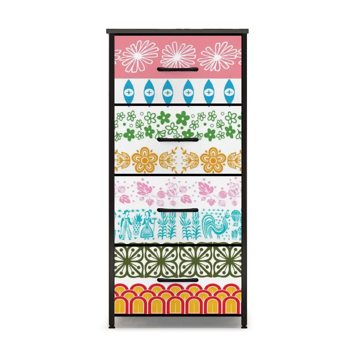 Kate McEnroe New York Vintage Pyrex Medley Floral Mid Century Modern 4 - Drawer DresserDressersDAkN5w2vmK