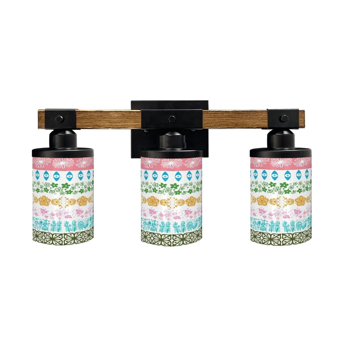 Kate McEnroe New York Vintage Pyrex Medley Vanity Light, Mid Century Modern Bathroom Fixture, Retro Kitchenware Accent LightingVanity Light FixturesMULiTlboWh