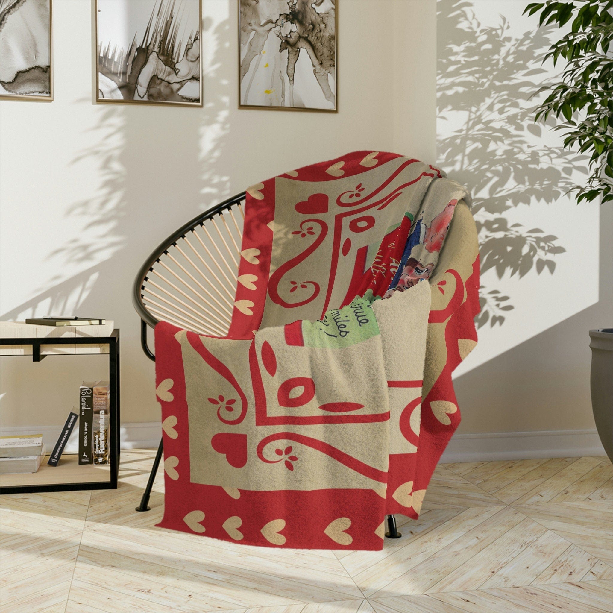 Kate McEnroe New York Vintage Retro Boy and Girl Valentine Throw BlanketBlankets23860088463760609458