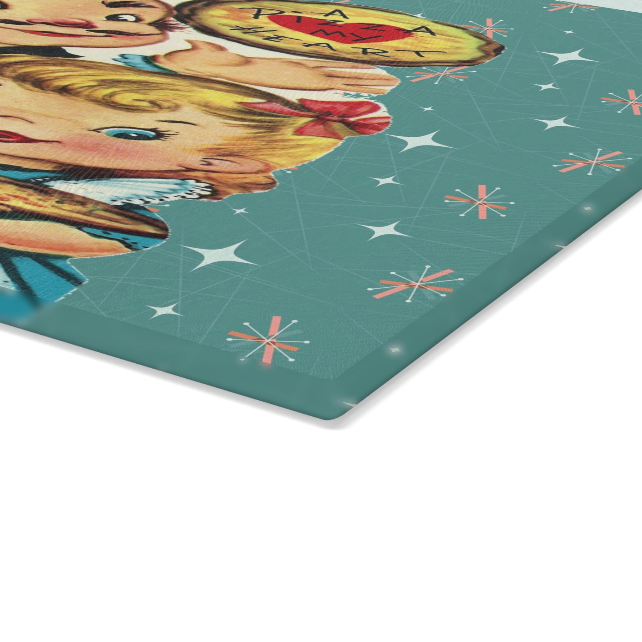 Kate McEnroe New York Vintage Retro Valentine Kitsch Glass Cutting BoardCutting Boards12716038983201539151