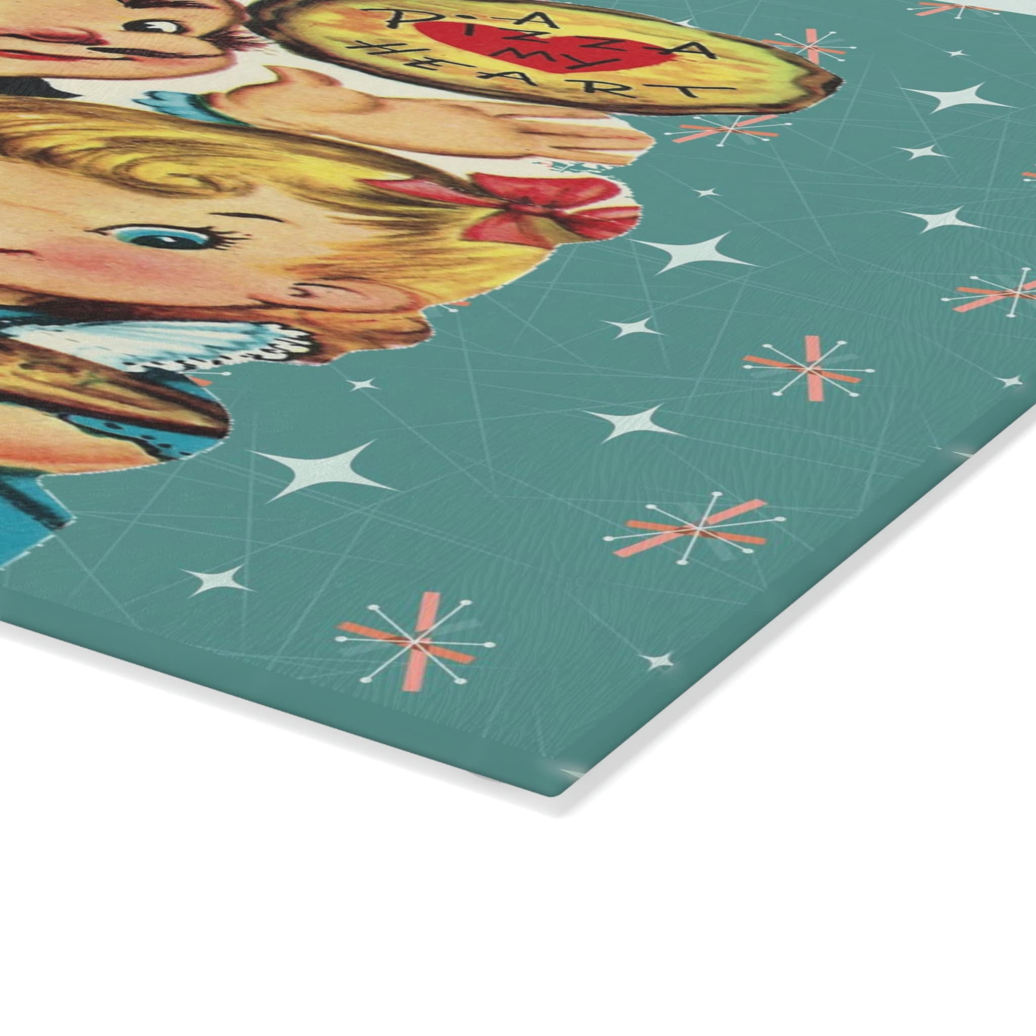Kate McEnroe New York Vintage Retro Valentine Kitsch Glass Cutting BoardCutting Boards15543461089091461289