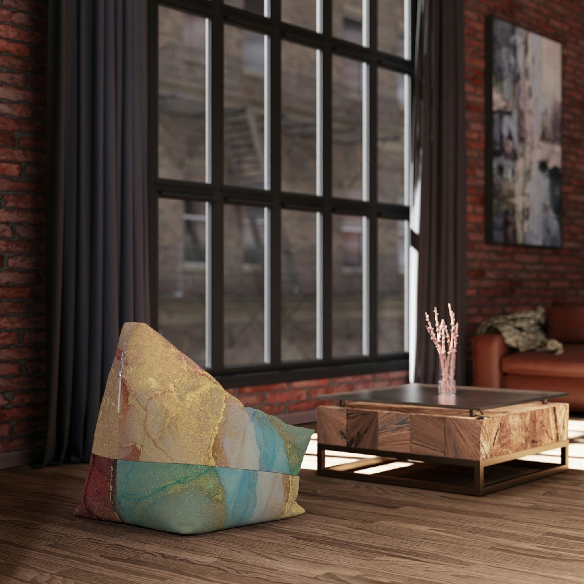 Kate McEnroe New York Watercolor Marble Abstract Art Print Bean Bag Chair CoverBean Bag Chair Covers43967271563925373158