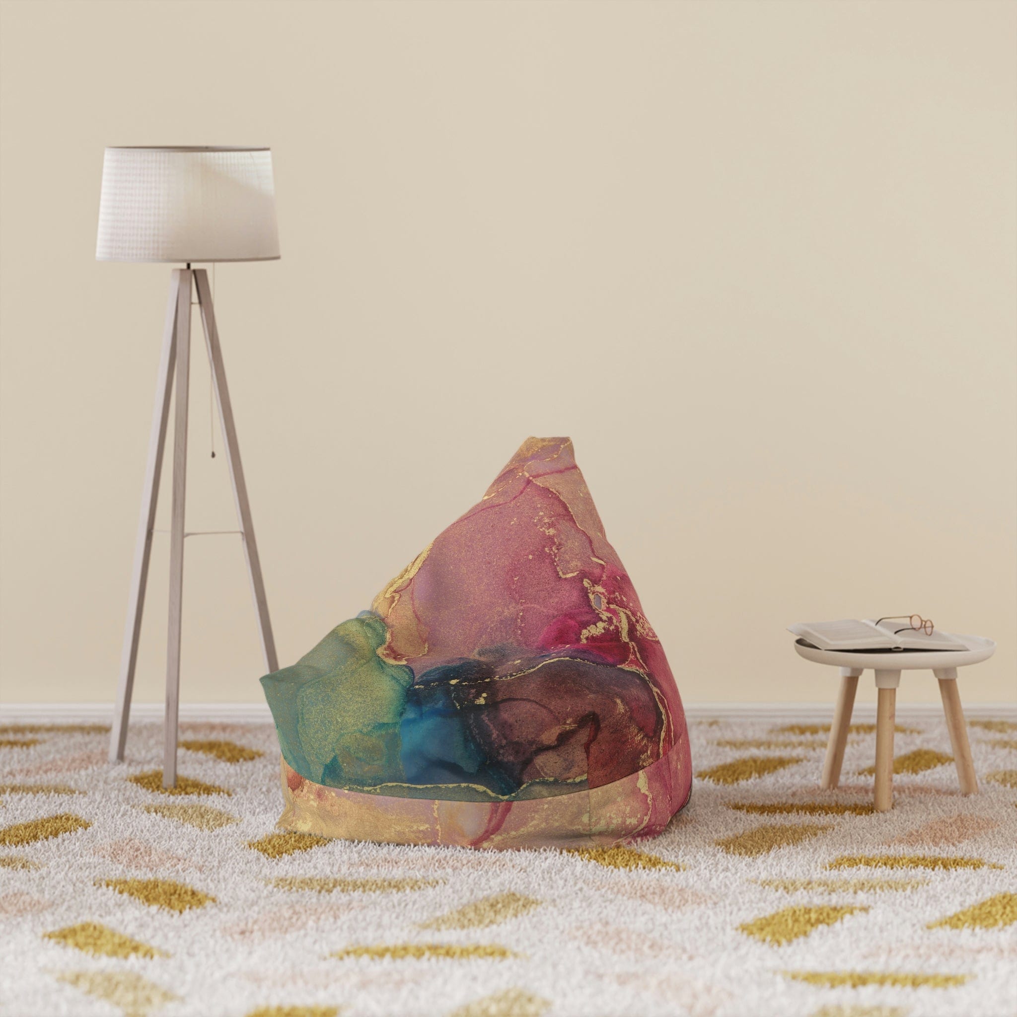 Kate McEnroe New York Watercolor Marble Abstract Art Print Bean Bag Chair CoverBean Bag Chair Covers43967271563925373158