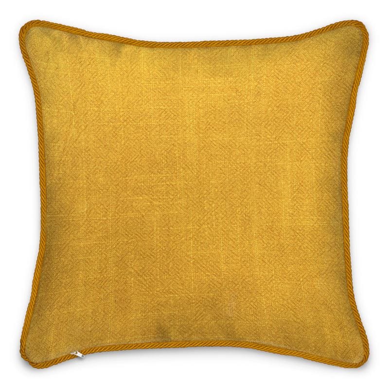 Yuga Tsuru Crane and Peony Silk Linen Pillow
