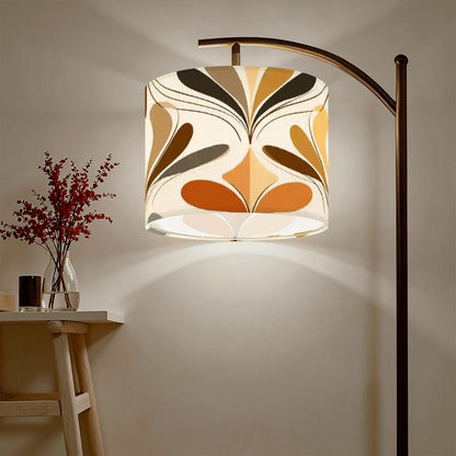 Retro 70s Danish Floral Mid Century Modern Lamp Shade