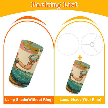 Kitschy 1950s Retro Mermaid Atomic Starburst Lamp Shade