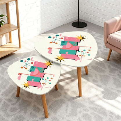 Palm Springs Flamingo 50s Mid Century Modern Nesting Table