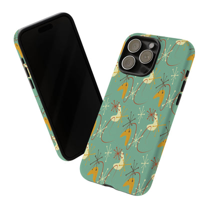 Retro 50s Atomic Starburst Mid Century Modern iPhone Tough Case