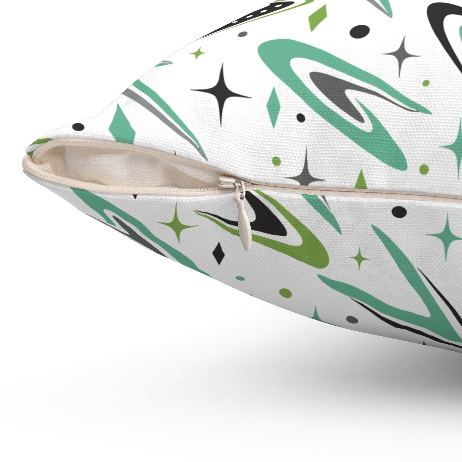 Atomic Boomerang Mid Century Modern Retro Throw Pillow