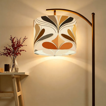 Retro 70s Danish Floral Mid Century Modern Lamp Shade