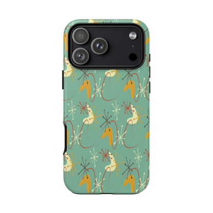 Retro 50s Atomic Starburst Mid Century Modern iPhone Tough Case