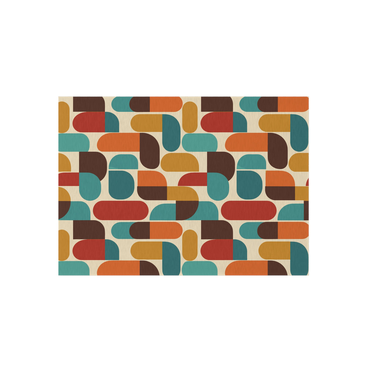 Groovy 70s Mod Geometric Mid Century Modern Outdoor Patio Rug