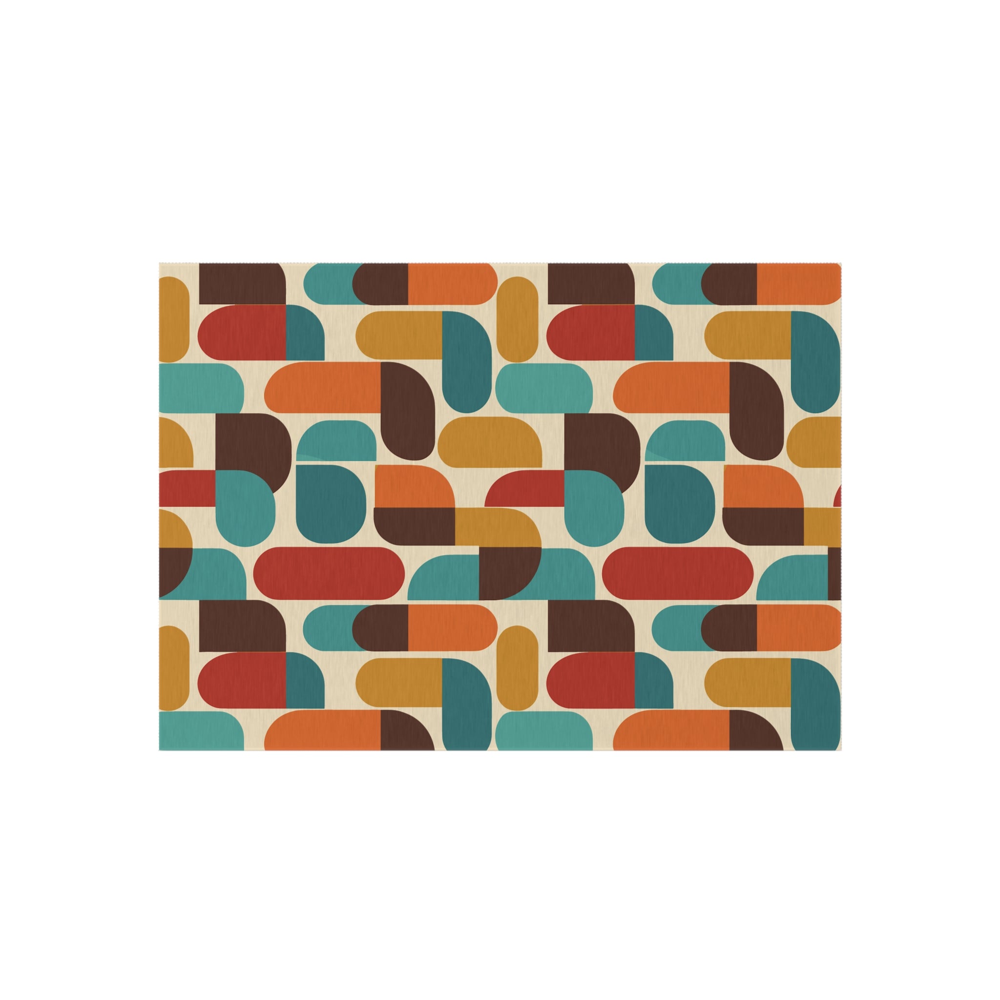 Groovy 70s Mod Geometric Mid Century Modern Outdoor Patio Rug