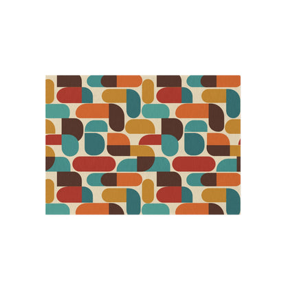 Groovy 70s Mod Geometric Mid Century Modern Outdoor Patio Rug